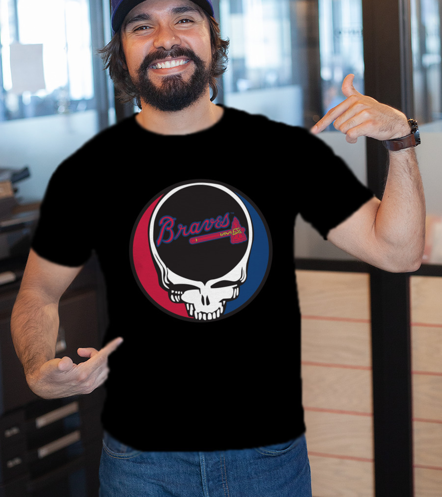 Braves And Grateful Dead Iconic Skull Logo Mashup T-Shirt