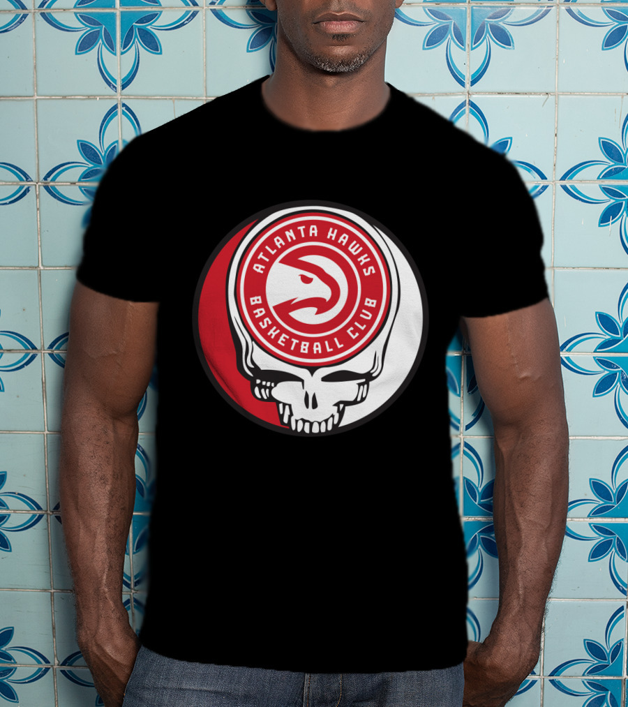 Atlanta Hawks Basketball Club Grateful Dead Skull T-Shirt
