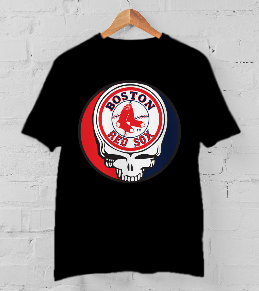 Boston Red Sox Skull Logo Grateful Dead Fans Baseball Teams T-Shirt