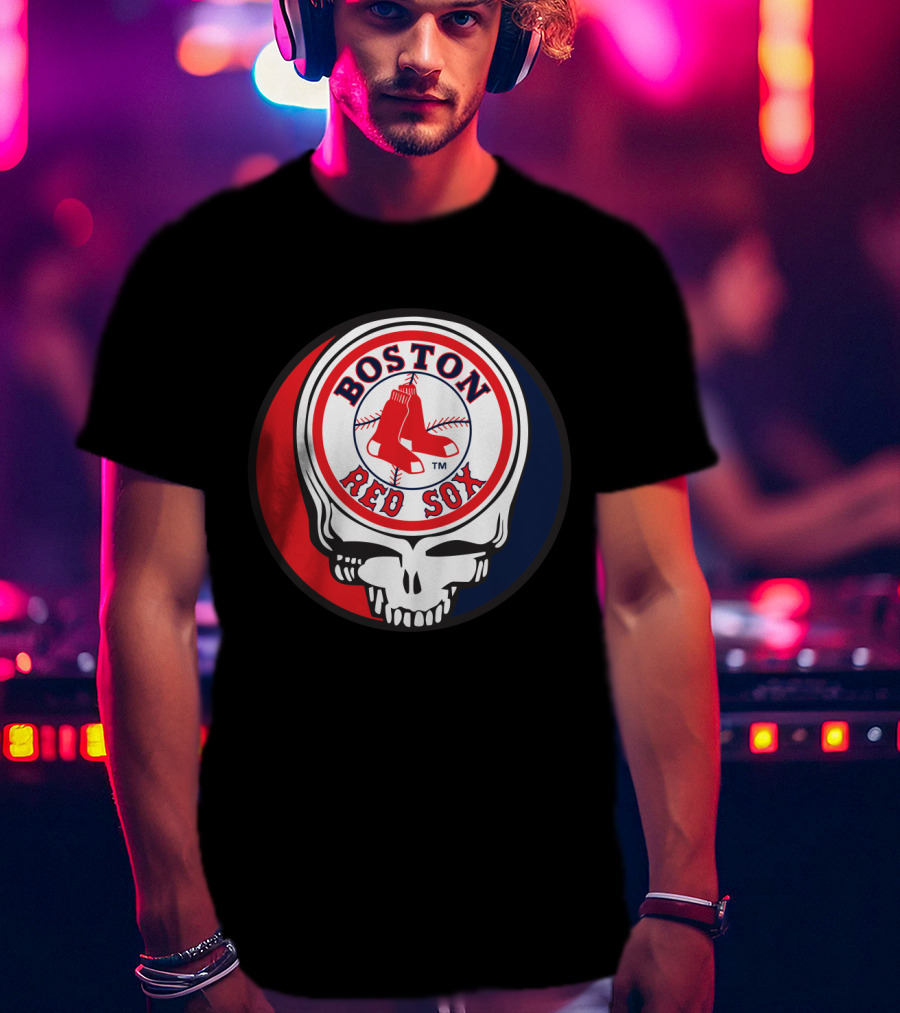 Boston Red Sox Skull Logo Grateful Dead Fans Baseball Teams T-Shirt