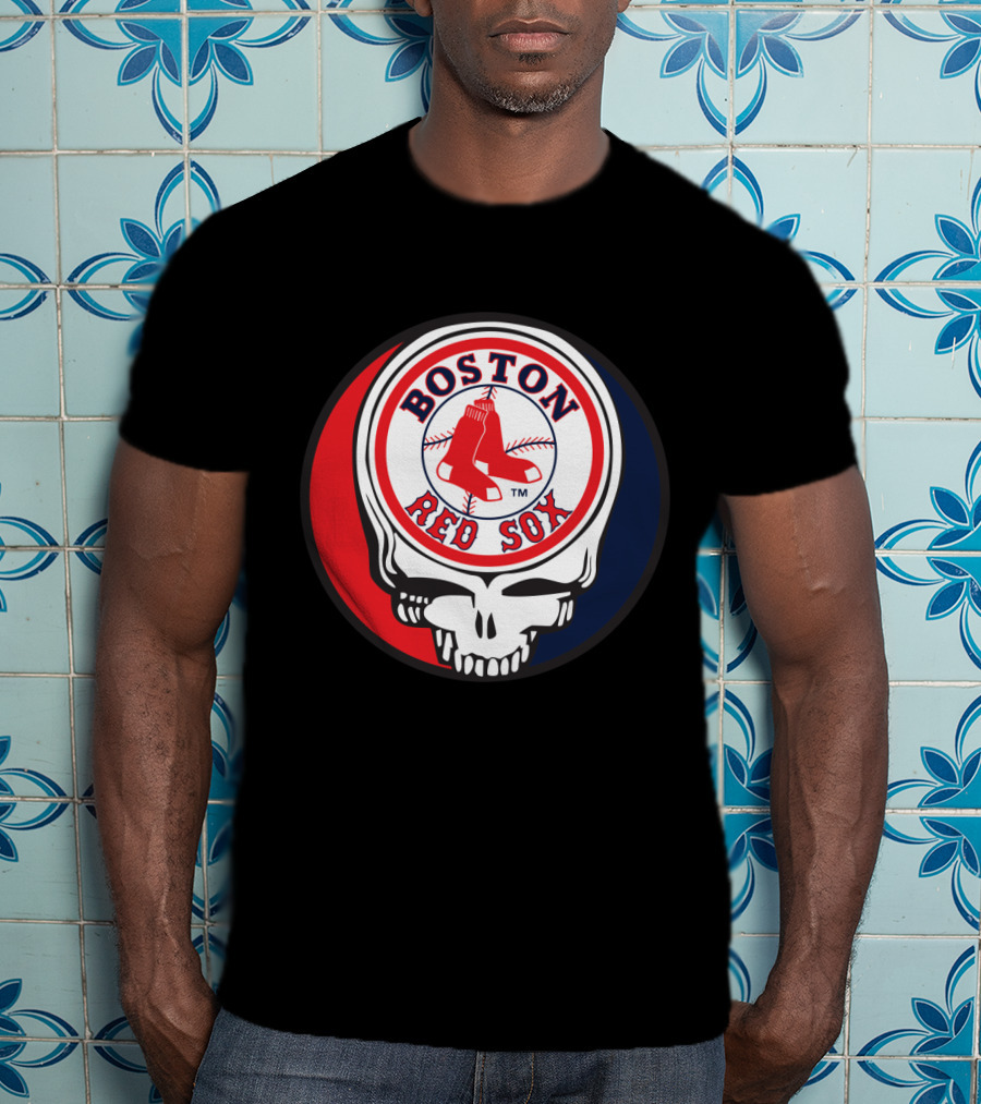 Boston Red Sox Skull Logo Grateful Dead Fans Baseball Teams T-Shirt