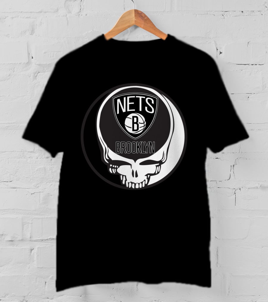 Brooklyn Nets Grateful Dead Skull T-Shirt