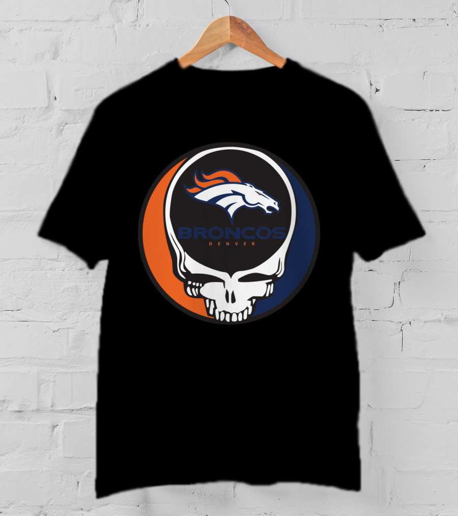Grateful Dead Broncos Denver Skull T-Shirt