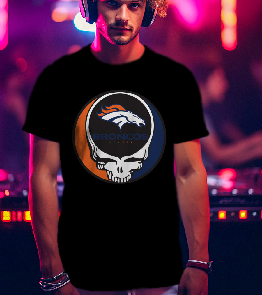 Grateful Dead Broncos Denver Skull T-Shirt