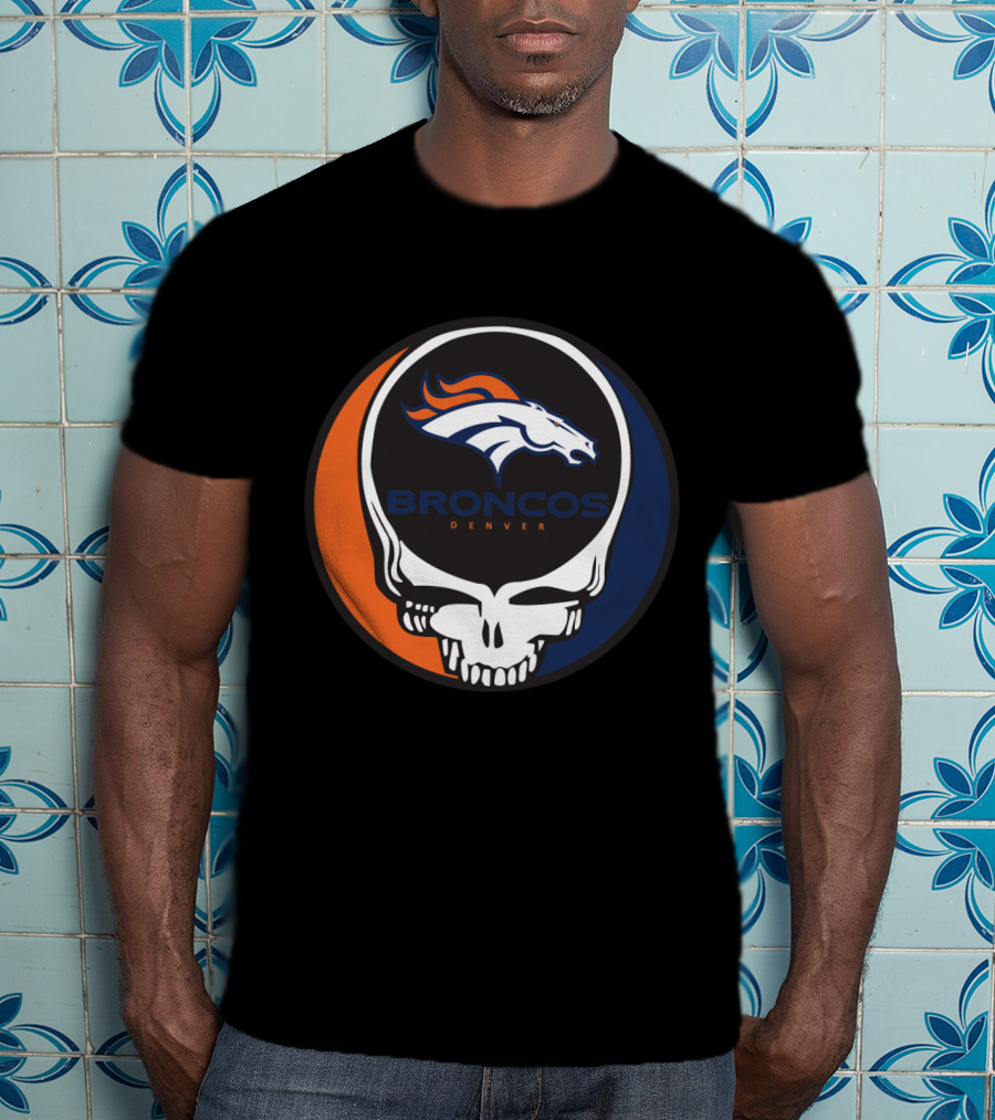 Grateful Dead Broncos Denver Skull T-Shirt