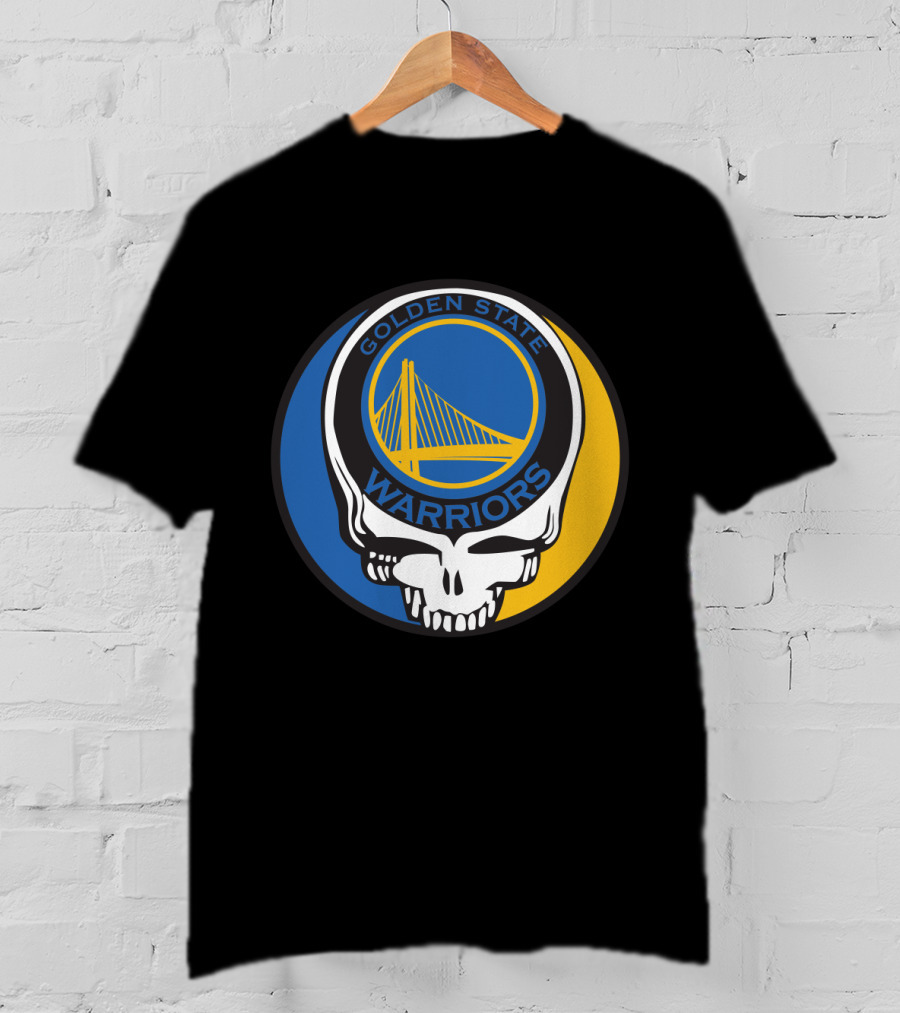 Golden State Warriors Grateful Dead Skull Bridge T-Shirt