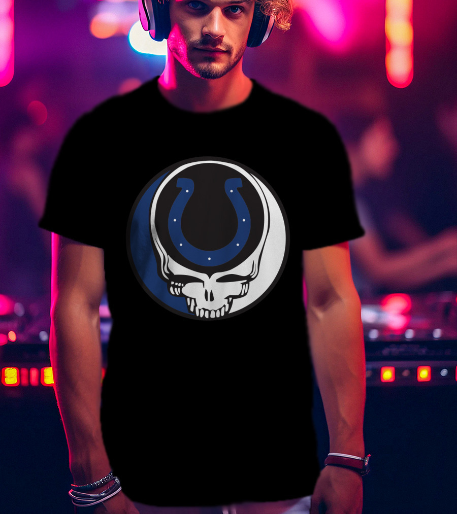 Grateful Dead Indianapolis Colts Skull T-Shirt