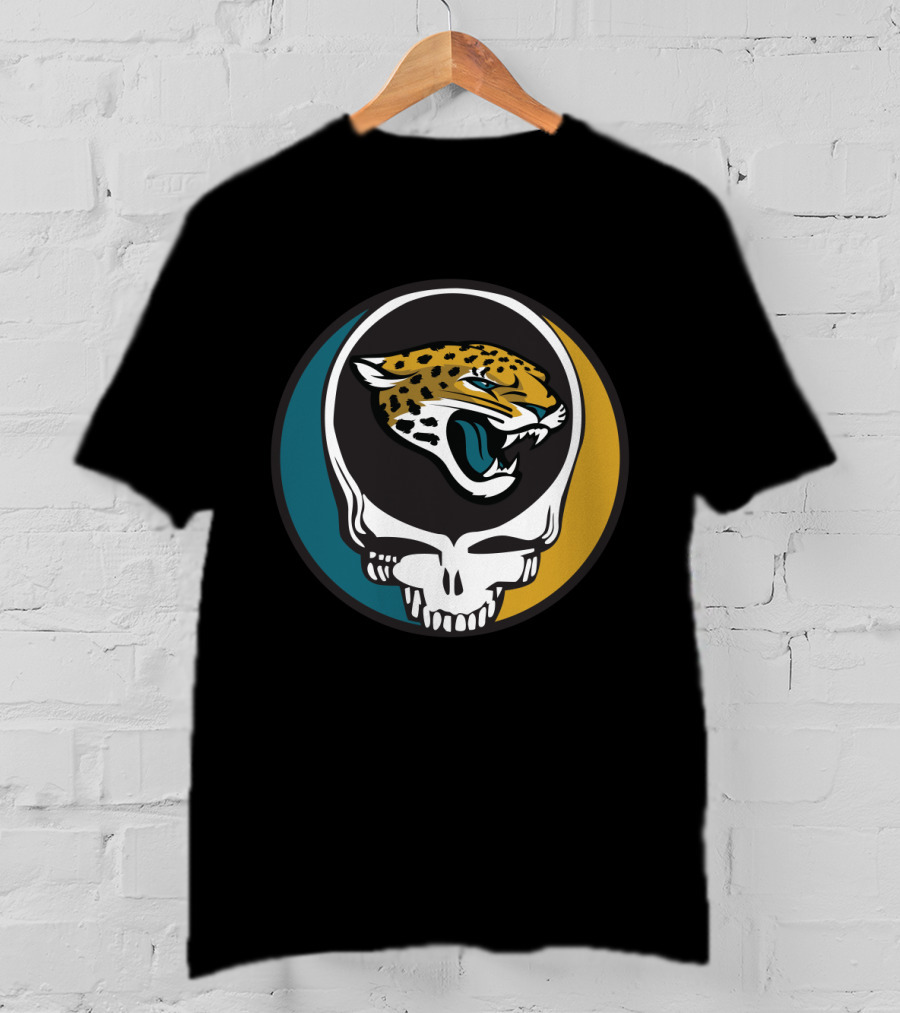 Grateful Dead Jacksonville Jaguars Logo Skull T-Shirt