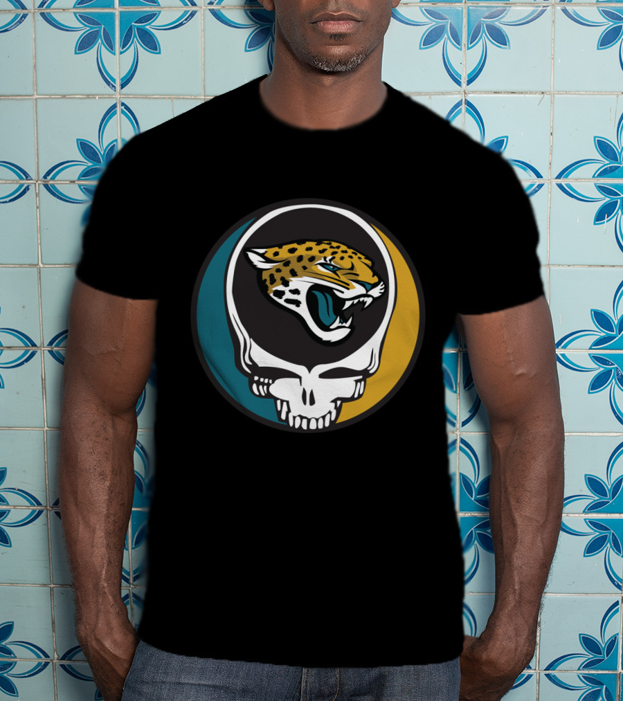 Grateful Dead Jacksonville Jaguars Logo Skull T-Shirt