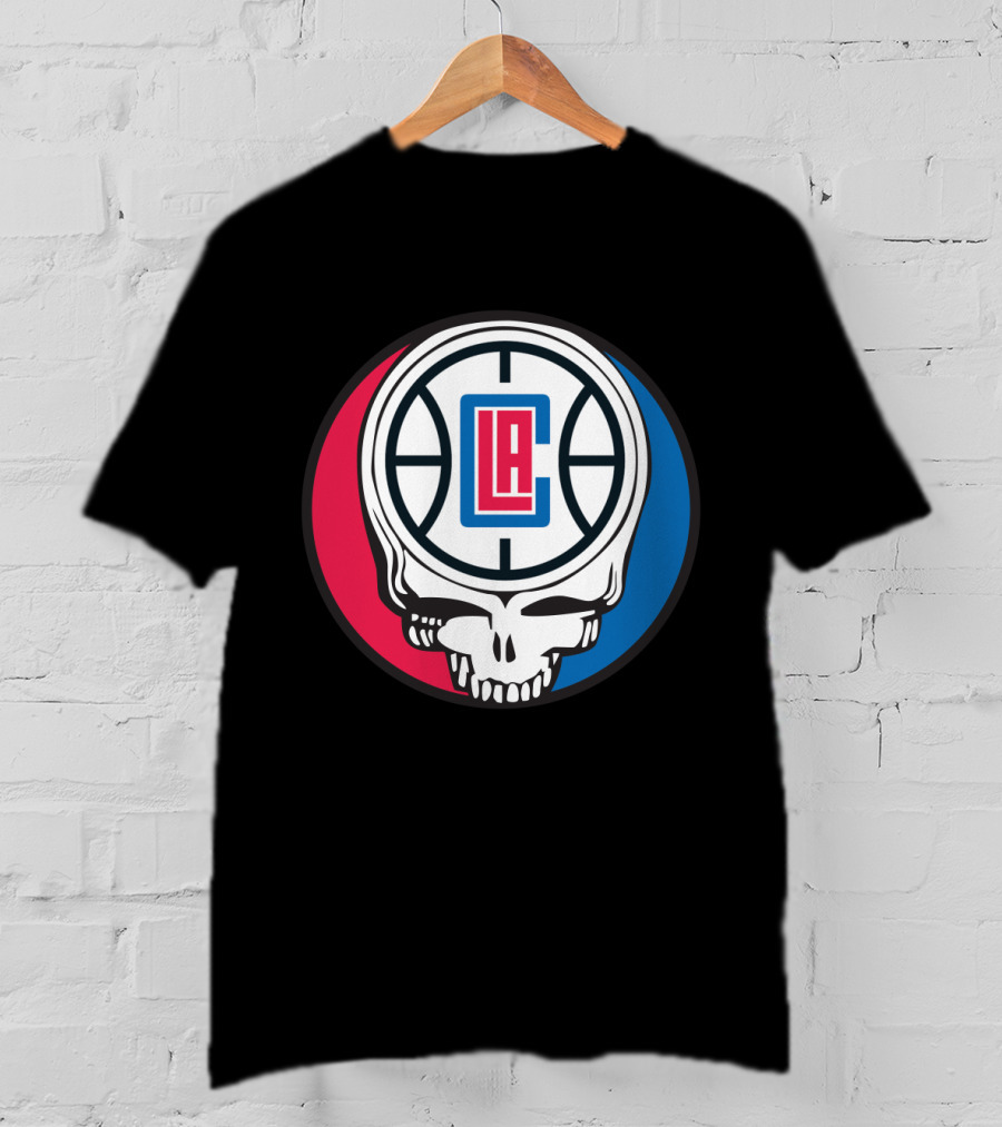 Grateful Dead La Clippers Skull Basketball T-Shirt