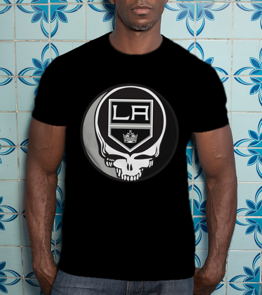 LA Kings And Grateful Dead Skull Graphic For Fans T-Shirt