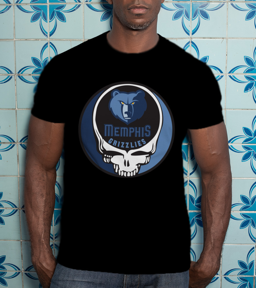 Memphis Grizzlies Steal Your Face Grateful Dead Mashup T-Shirt