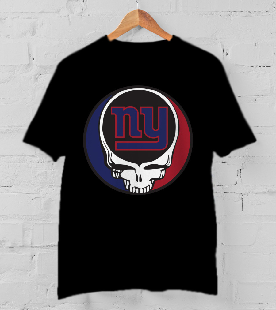 Grateful Dead New York Giants Skull Logo Fusion For Fans T-Shirt