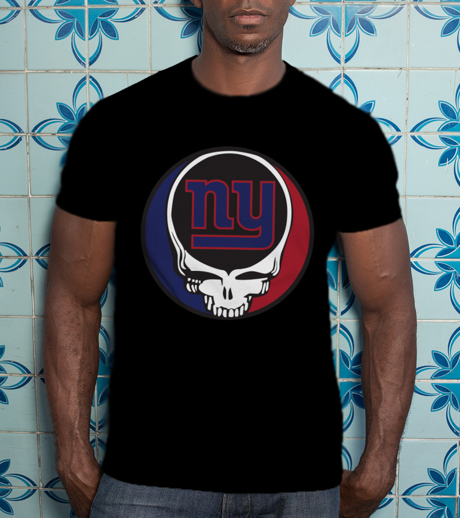 Grateful Dead New York Giants Skull Logo Fusion For Fans T-Shirt