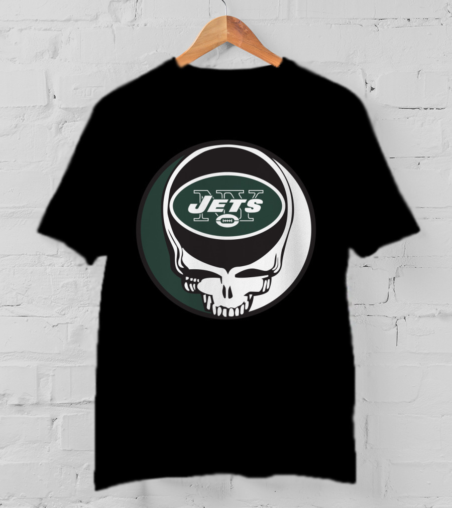Grateful Dead Skull With New York Jets T-Shirt