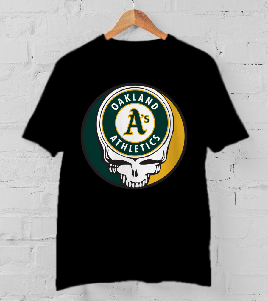 Oakland Athletics Skull Logo Grateful Dead Fan T-Shirt