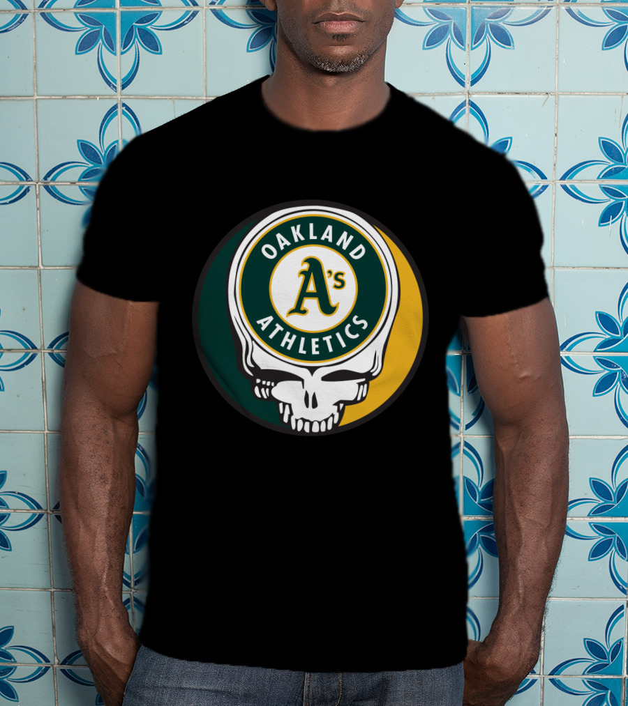 Oakland Athletics Skull Logo Grateful Dead Fan T-Shirt