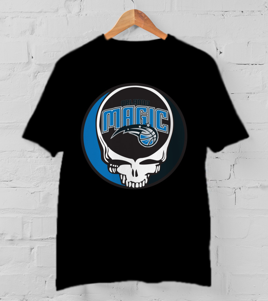 Orlando Magic Grateful Dead Steal Your Face Basketball Fusion T-Shirt