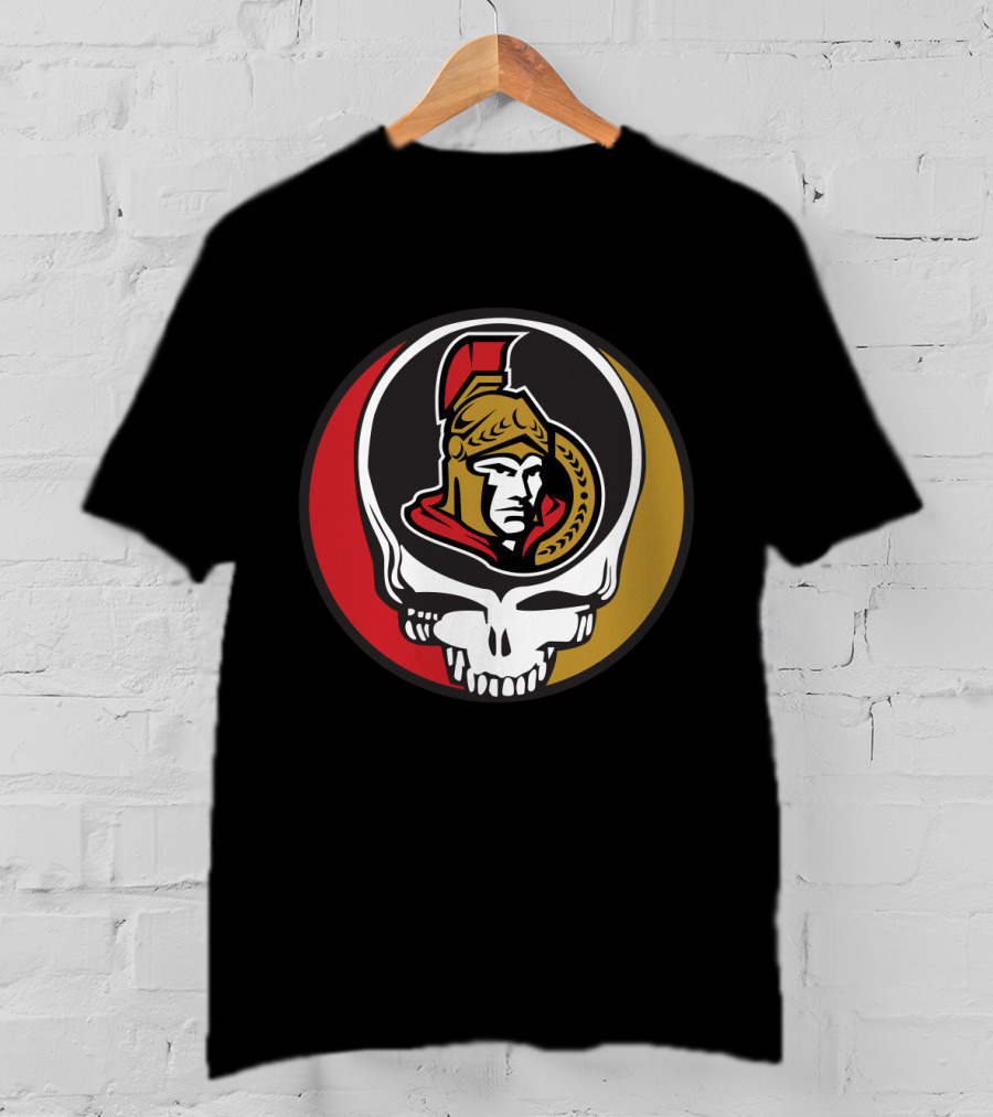Ottawa Senators Fans Grateful Dead Skull T-Shirt