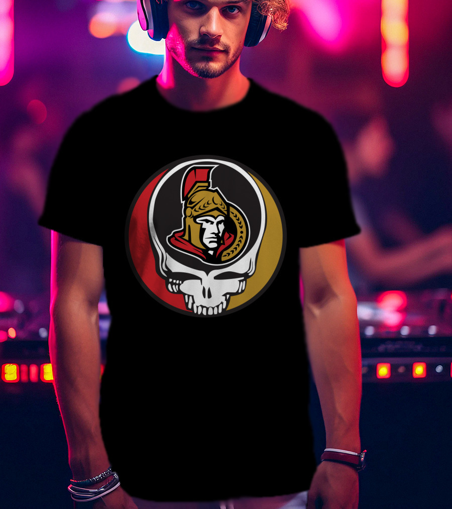 Ottawa Senators Fans Grateful Dead Skull T-Shirt