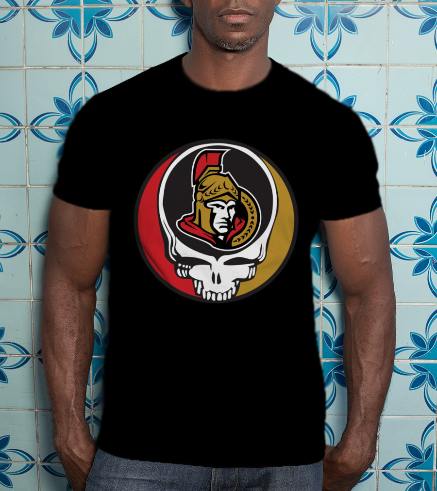 Ottawa Senators Fans Grateful Dead Skull T-Shirt