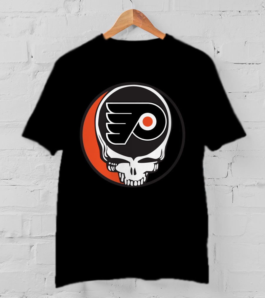 Philadelphia Flyers Grateful Dead Skull T-Shirt