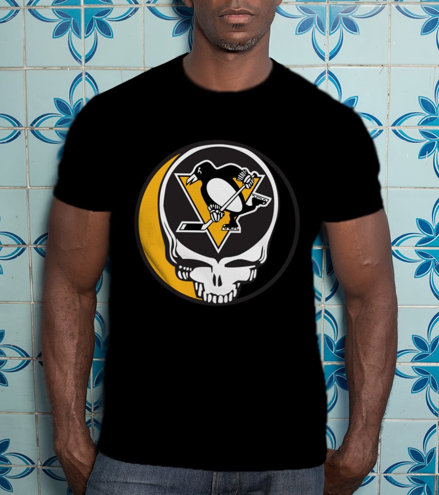 Pittsburgh Penguins And Grateful Dead Logo Mashup For Fans T-Shirt