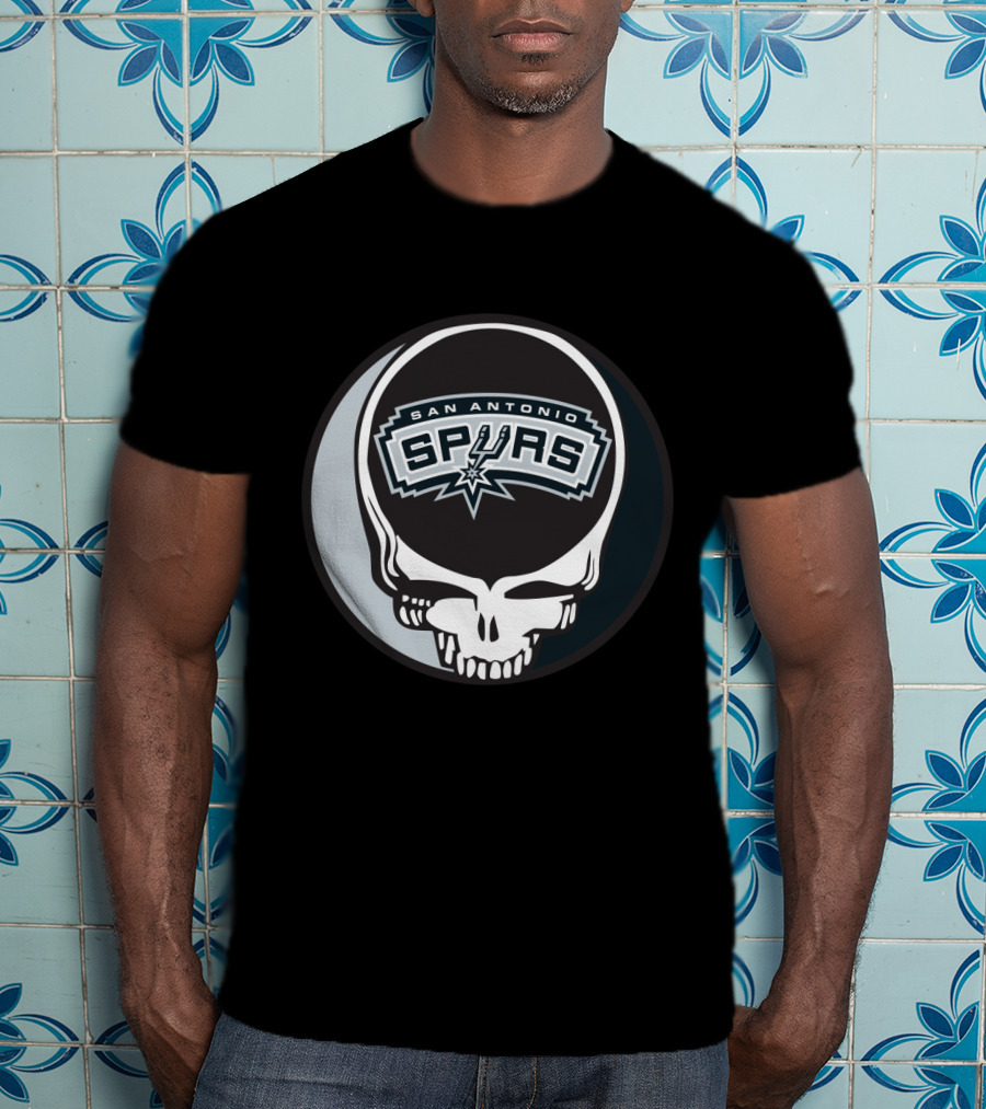 San Antonio Spurs Grateful Dead Skull T-Shirt
