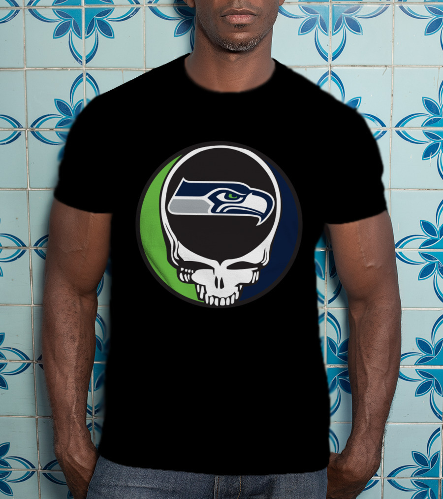 Grateful Dead Seattle Seahawks Skull T-Shirt