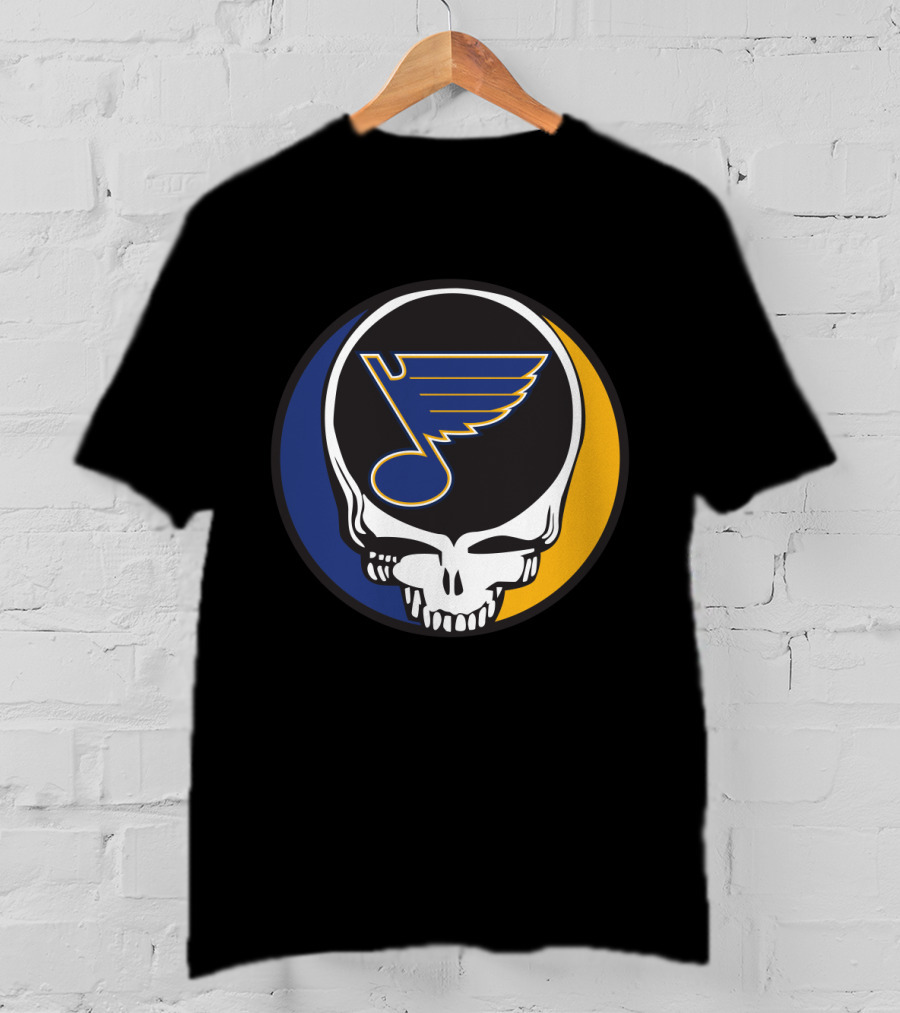 Grateful Dead St. Louis Blues Skull Logo Fusion T-Shirt