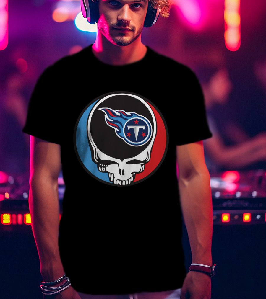Grateful Dead Tennessee Titans Fan Skull T-Shirt