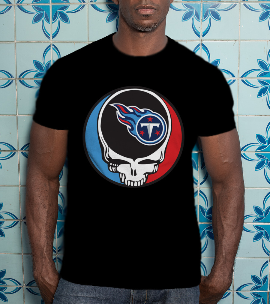 Grateful Dead Tennessee Titans Fan Skull T-Shirt