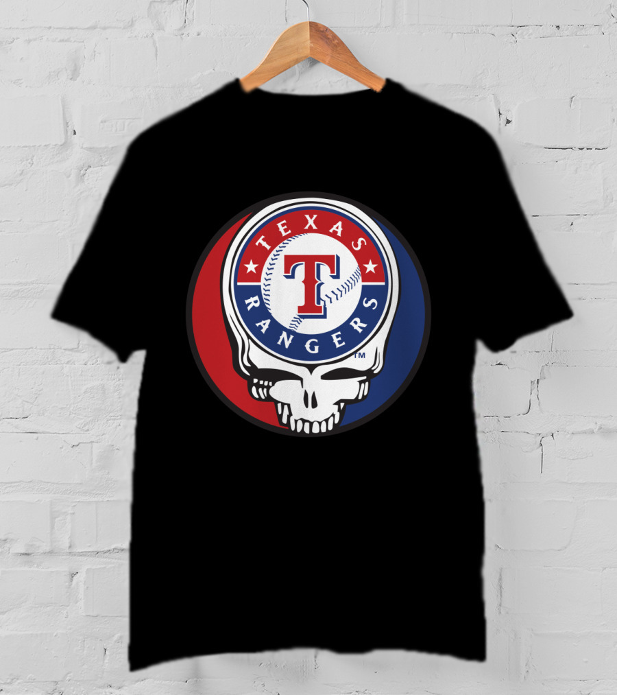 Texas Rangers Baseball Skull Grateful Dead-Inspired T-Shirt