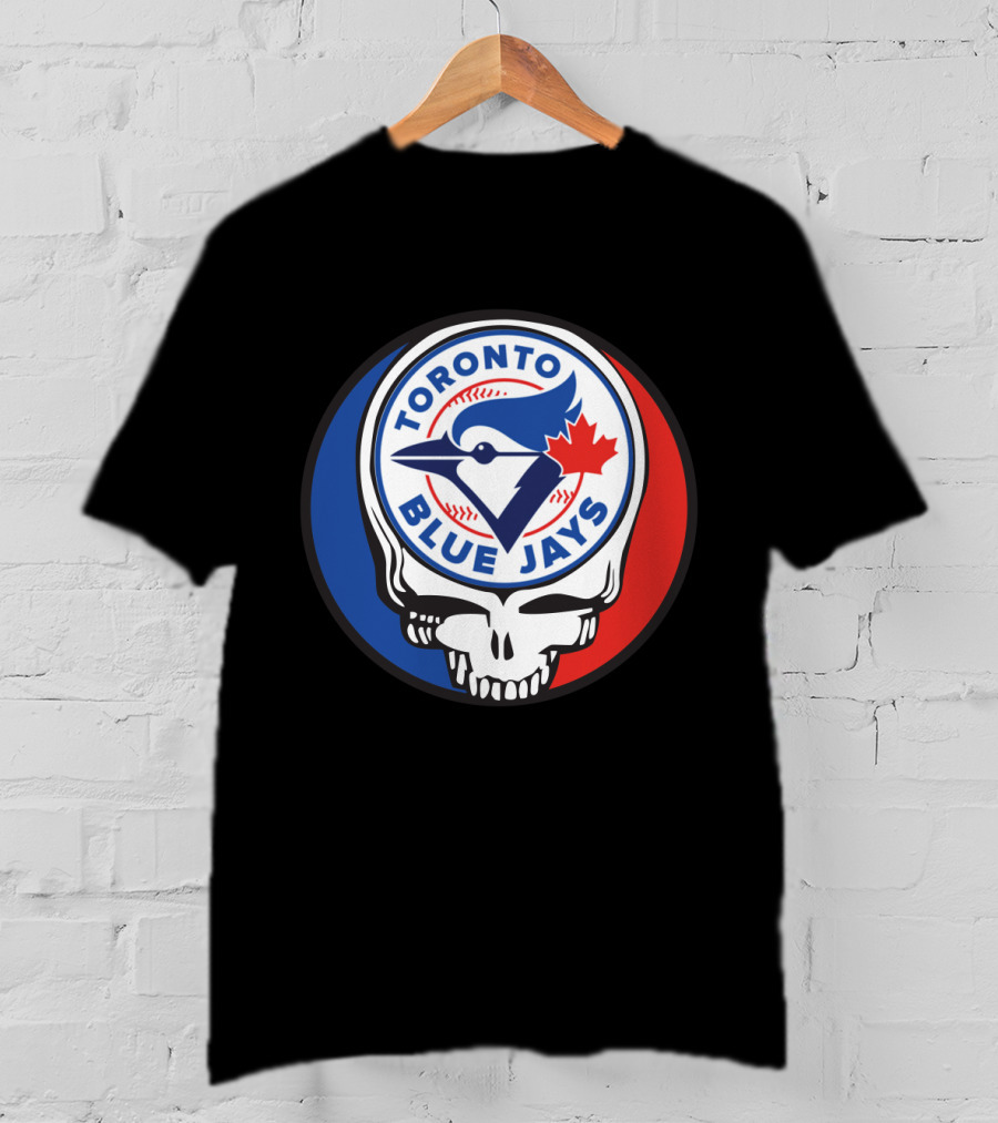 Toronto Blue Jays Grateful Dead Fan Logo Fusion T-Shirt