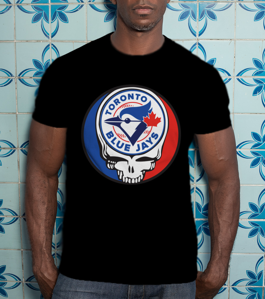 Toronto Blue Jays Grateful Dead Fan Logo Fusion T-Shirt