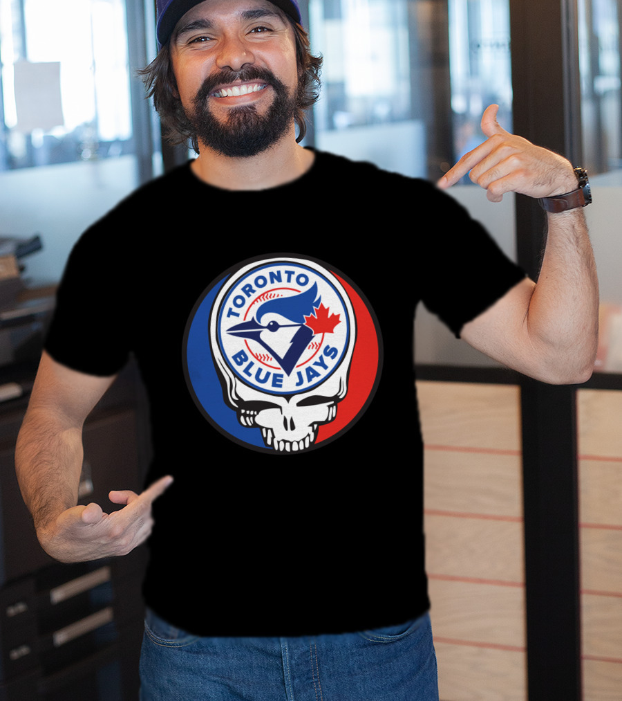 Toronto Blue Jays Grateful Dead Fan Logo Fusion T-Shirt