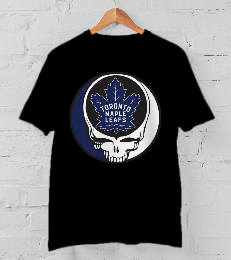 Toronto Maple Leafs Skull With Grateful Dead Style Leafs Fans T-Shirt