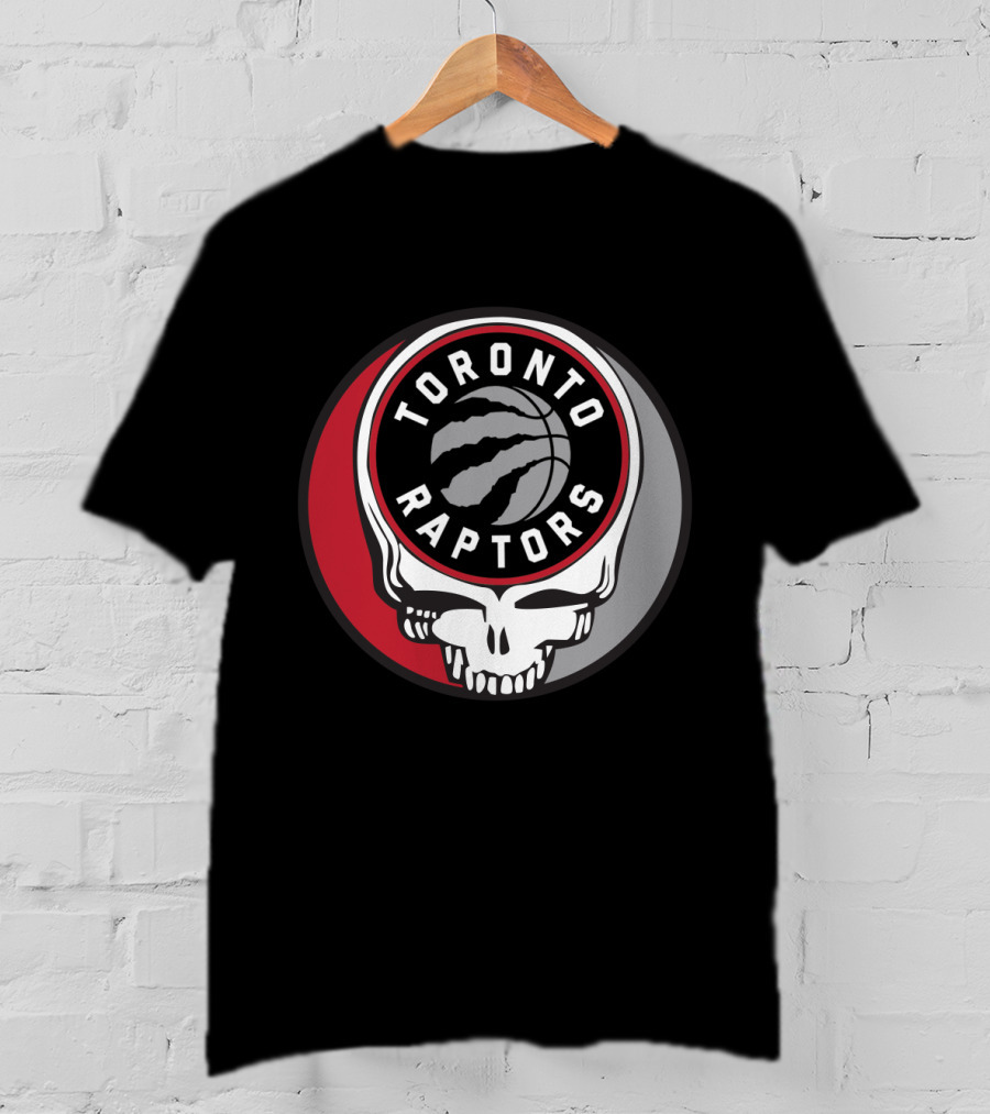 Toronto Raptors Grateful Dead Skull Basketball T-Shirt