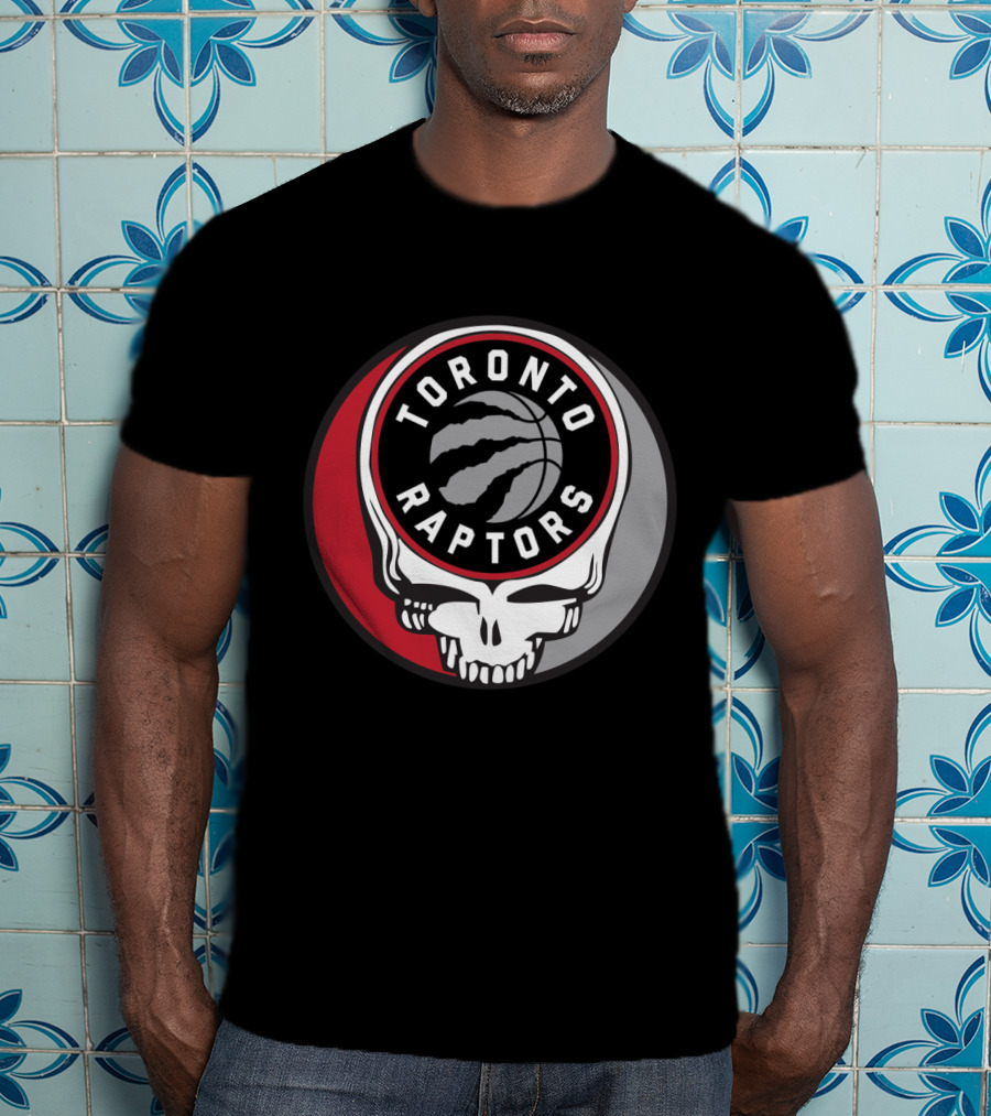 Toronto Raptors Grateful Dead Skull Basketball T-Shirt