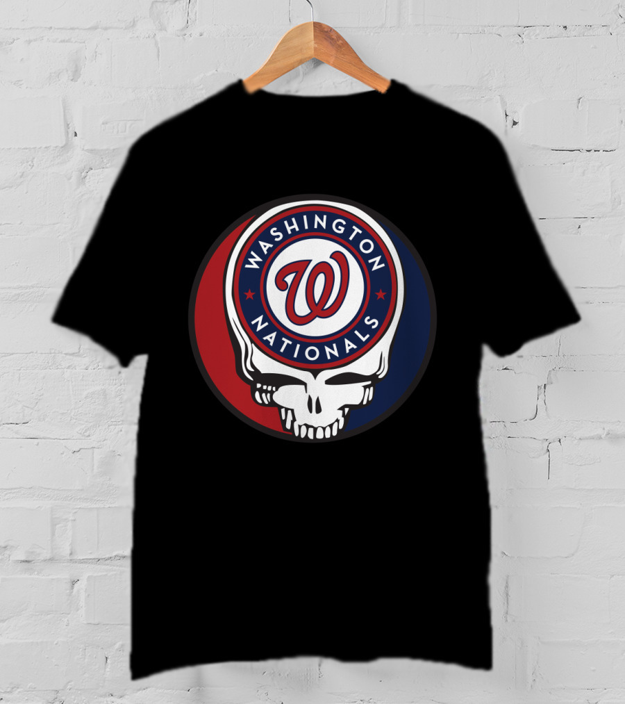 Washington Nationals Grateful Dead Fusion Skull T-Shirt