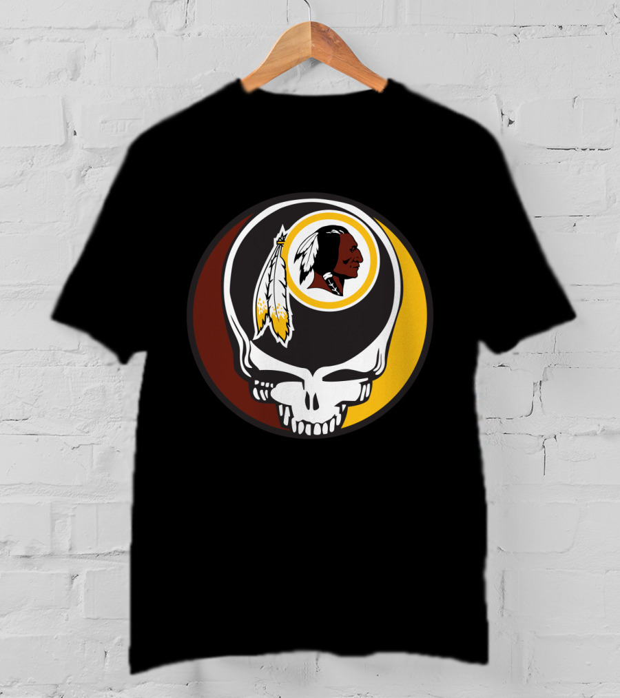 Grateful Dead And Washington Redskins Logo Fusion T-Shirt