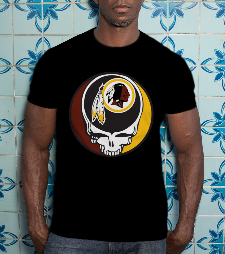 Grateful Dead And Washington Redskins Logo Fusion T-Shirt