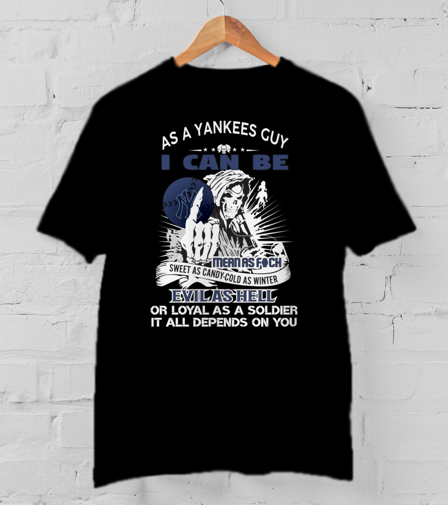 New York Yankees Fan Grim Reaper Loyalty And Attitude T-Shirt