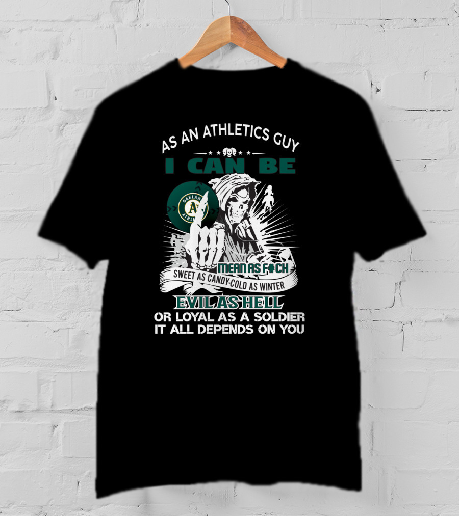 Oakland Athletics Fan Apparel With Grim Reaper And Loyalty T-Shirt