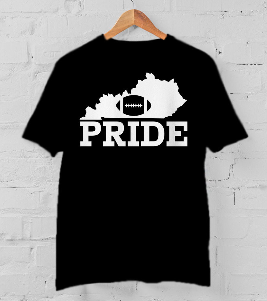 Kentucky State Outline Football Pride T-Shirt