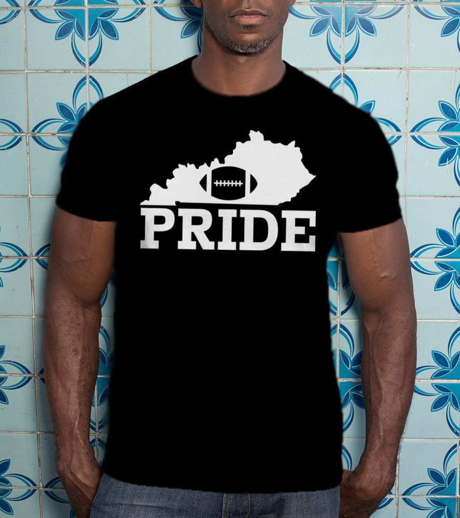 Kentucky State Outline Football Pride T-Shirt