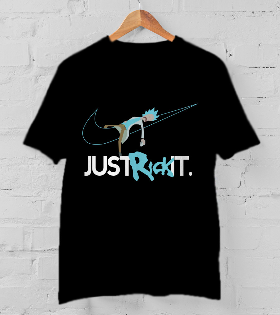 Rick And Morty Just Rick It Swoosh Spoof T-Shirt