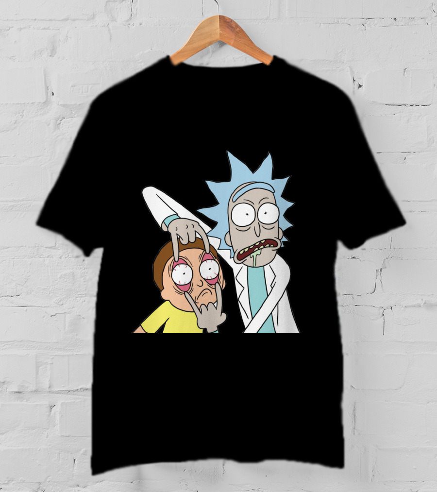 Rick And Morty Screaming Eye-Popping Gesture T-Shirt