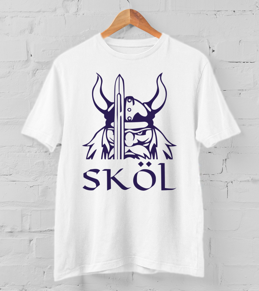 Skol Viking Helmet Nordic Scandinavian Warrior T-Shirt