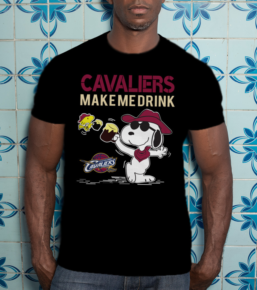 Cavaliers Make Me Drink Cleveland Cavaliers Snoopy T-Shirt